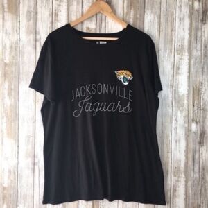 NWT NFL Jacksonville Jaguars Faux Stitch Black Tee